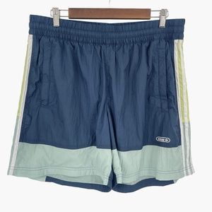 Adidas Retro Woven Shorts Frozen Yellow Color Block Shorts‎